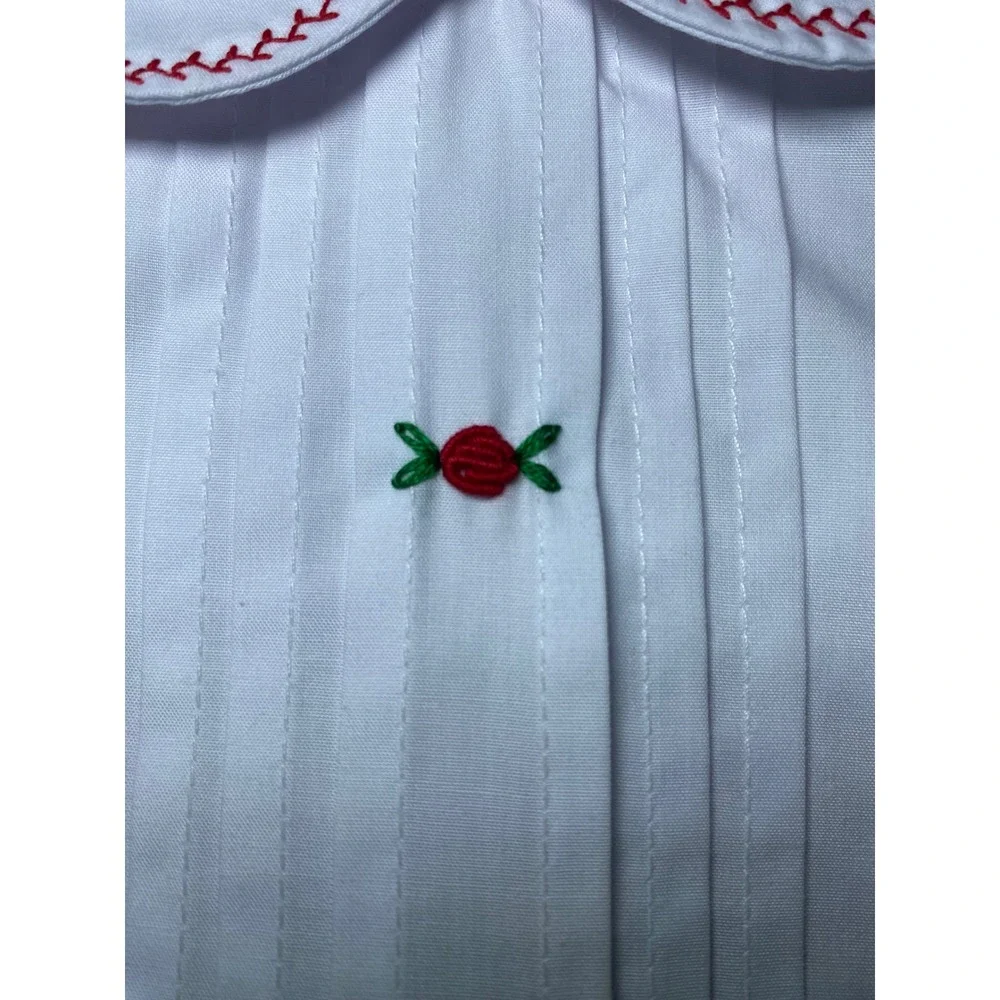 Zuccini Baby Girls White Pleated Top Red Corduroy Bloomers‎ with Bow Set 6M NEW